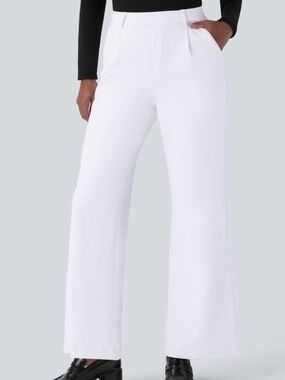 HALARA White Wide-Leg Women's Pants